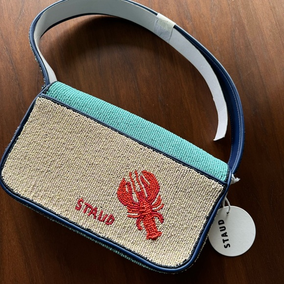 Staud Tommy Beaded Bag Under My Umbrella Shoulder Purse NWT - Picture 11 of 14